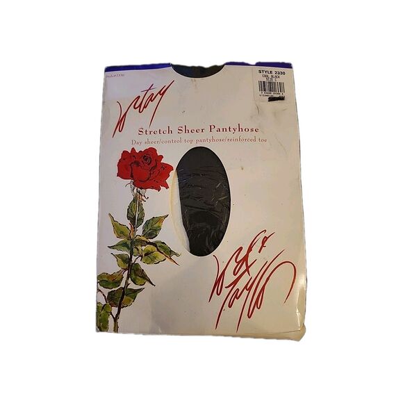 NOS Lord & Taylor Control Top Stretch Size C Cool Black Pantyhose Day Sheer New - Picture 1 of 5
